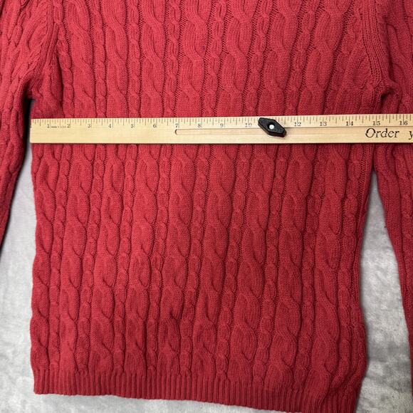 Talbots Sweater Womens Large Petite Cable Knit Turtleneck Angora Blend Pullover - Picture 6 of 8